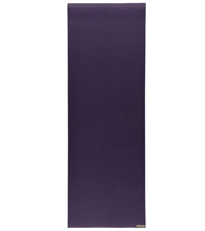 Jade Yoga Fusion Wide Natural Rubber Yoga Mat 80" 8mm Extra Thick Purple/Midnight