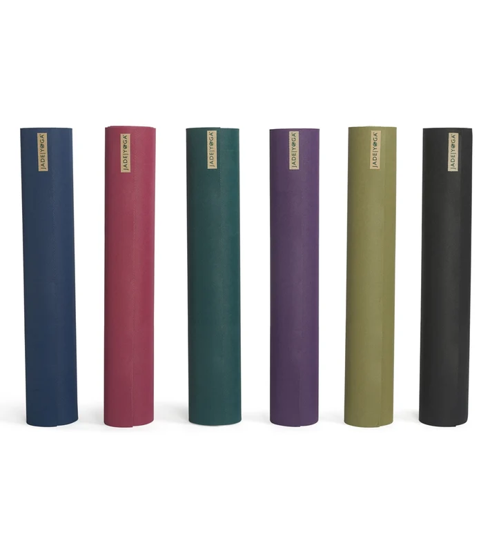 Jade Yoga Harmony Natural Rubber Yoga Mat 68" 5mm Plum