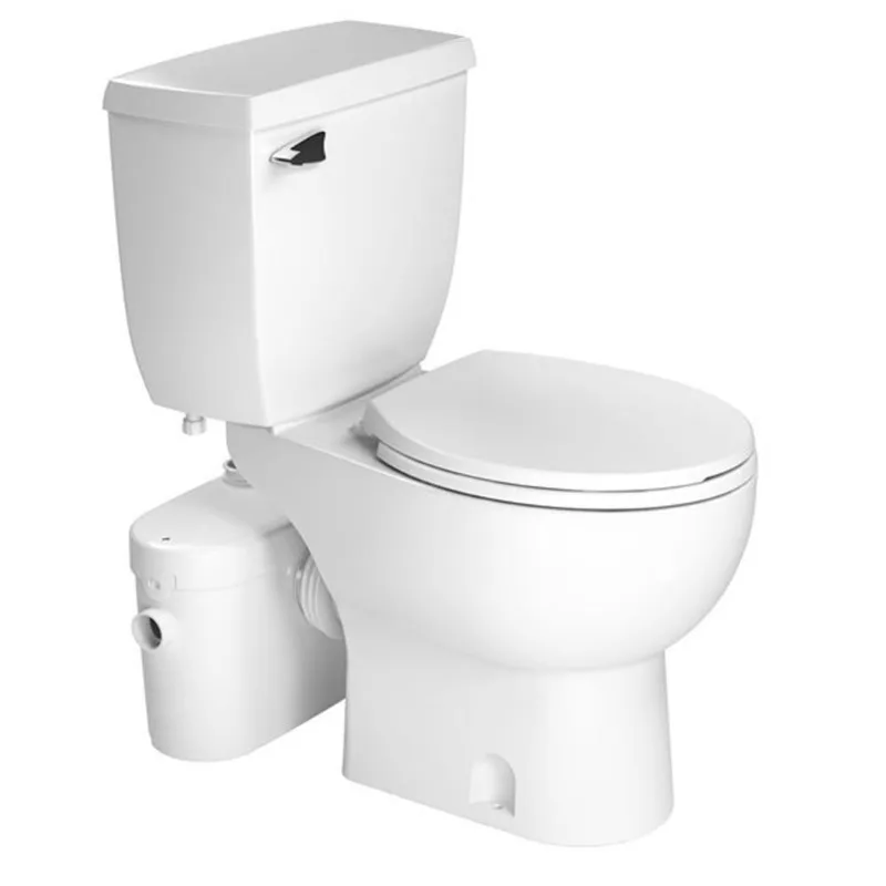 Saniflo Saniaccess2 Combo Includes Round Skirted Toilet bowl and Insulated Tank and Macerator Pump - White