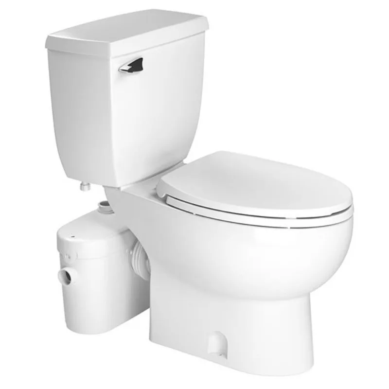 Saniflo Saniaccess2 Combo Includes Elongated Skirted Toilet bowl and Insulated Tank and Macerator Pump - White