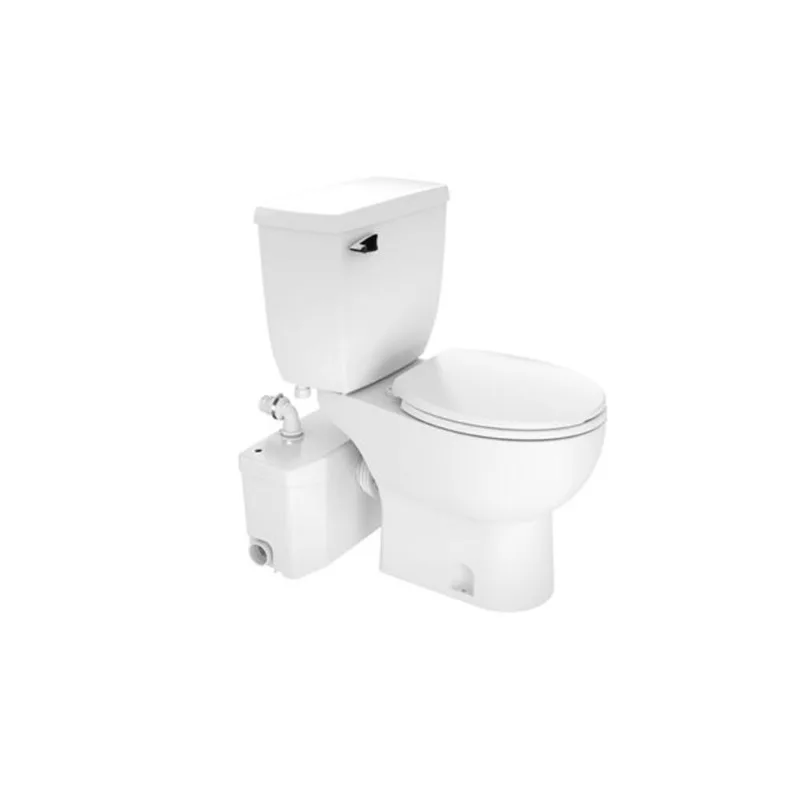 Saniflo SaniPlus Combo Includes Round Skirted Toilet bowl and Insulated Tank and Macerator Pump - White