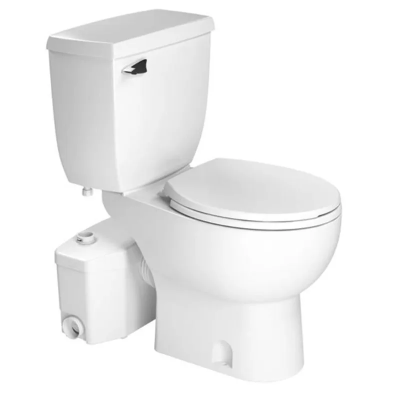 Saniflo Sani3 Combo Includes Elongated Skirted Toilet bowl and Insulated Tank and Macerator Pump - White