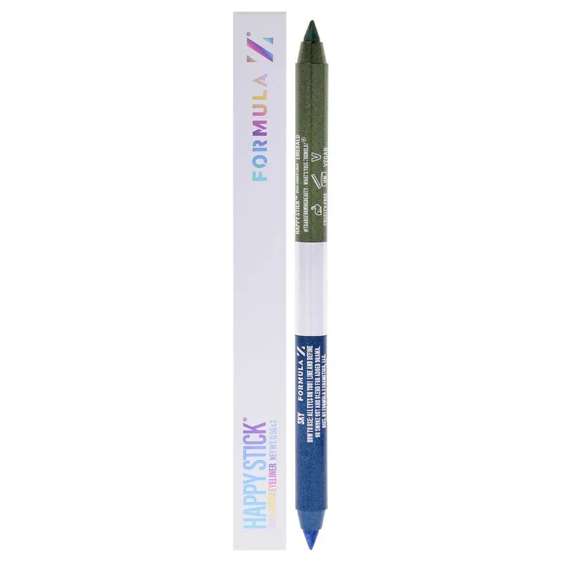 Delineador De Olhos Fórmula Z Happy Stick Sky-emerald 0,6 Ml X 2
