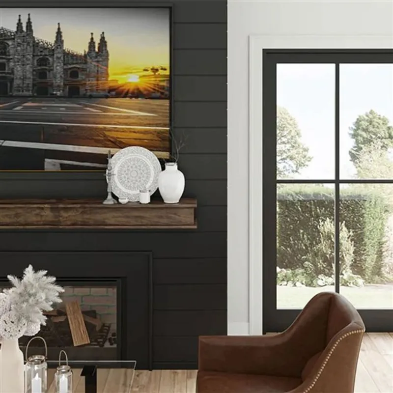 Dogberry Collections Cottage Fireplace Mantel 60 x 6 x 5.5-in - Dark Chocolate