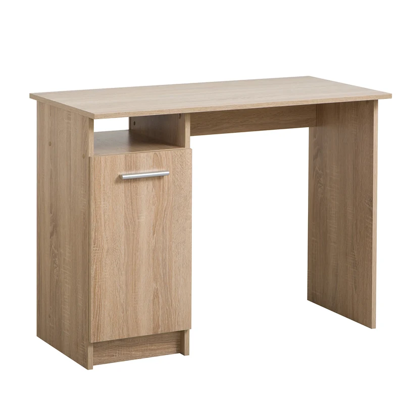 Scrivania con 1 anta, postazione porta PC da ufficio e cameretta 100 cm Rovere