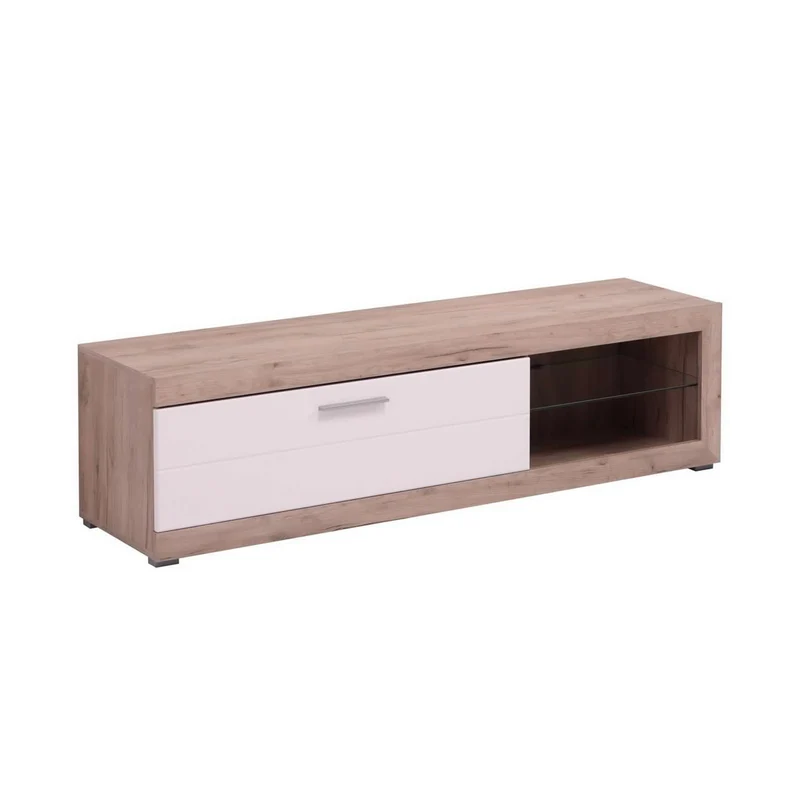 Mobile porta TV "Emily" per interno 162 x 41,5 x 43,5h cm Rovere e Bianco