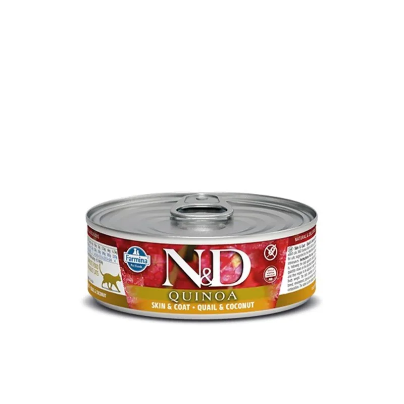 Farmina n&d quinoa gatto skin & coat quaglia e cocco 80 gr