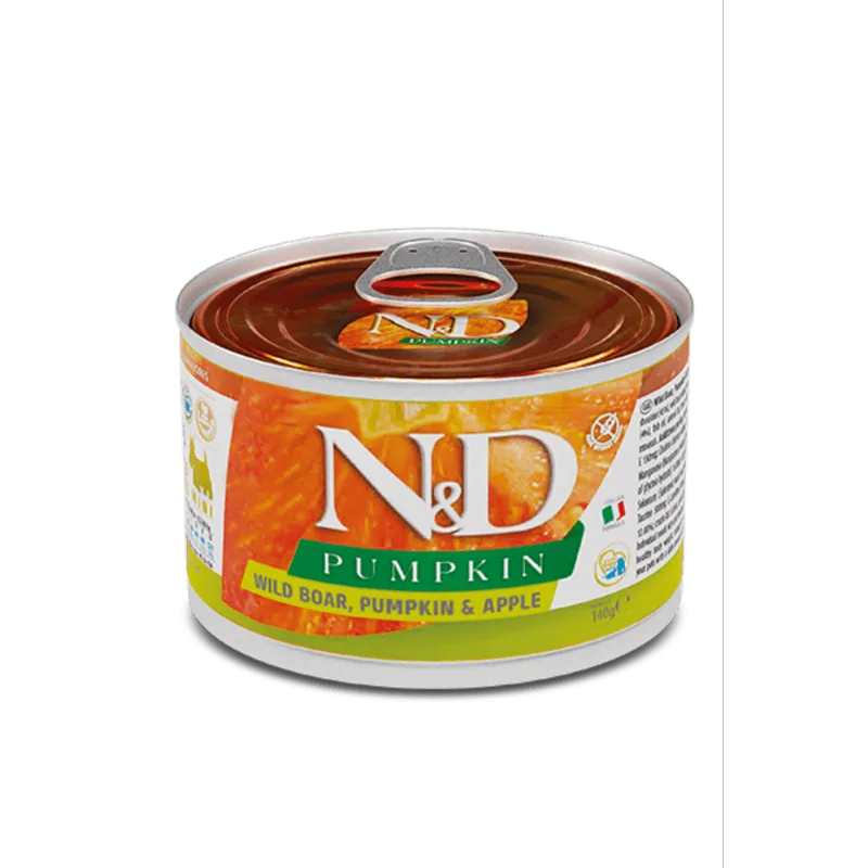 Farmina n&d pumpkin adult mini cinghiale zucca e mela 140 gr
