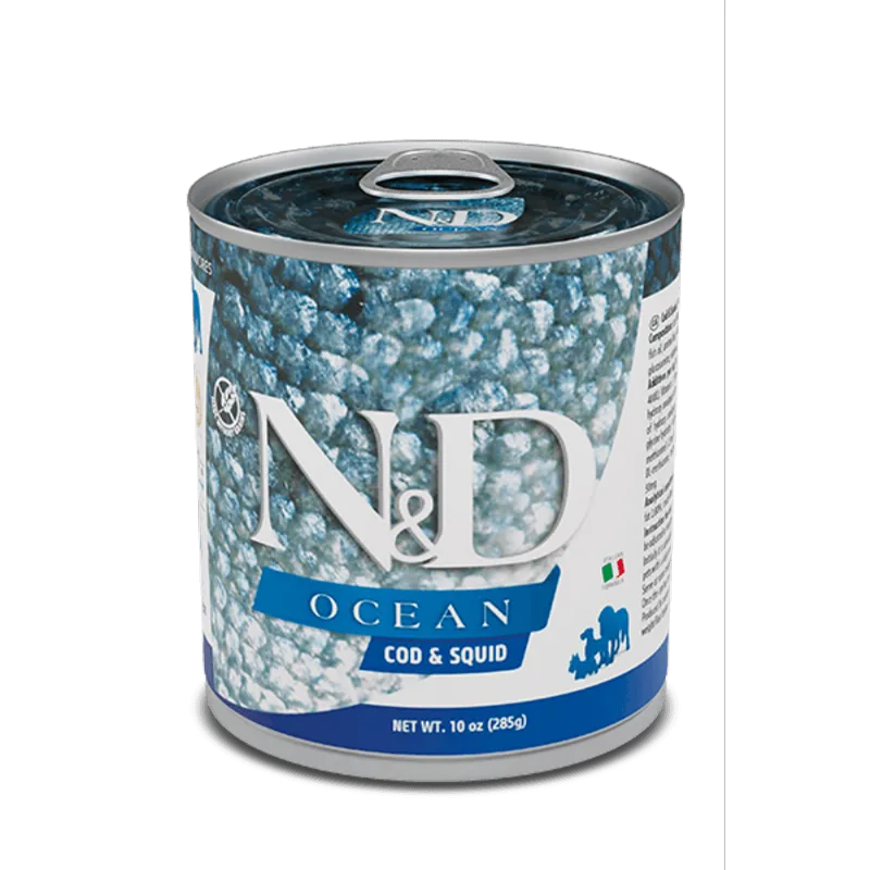 Farmina n&d ocean adult merluzzo e calamaro 285 gr