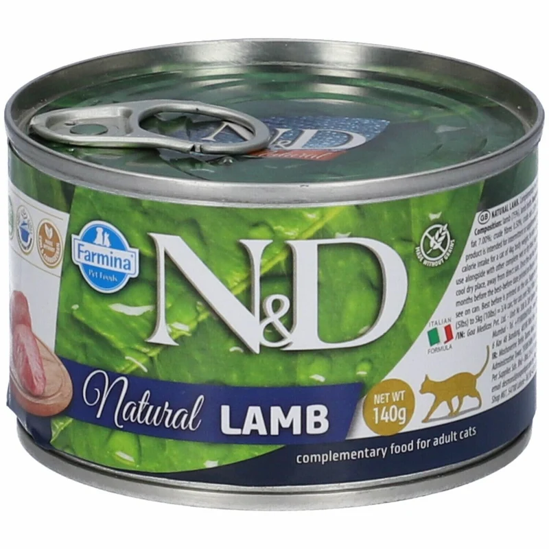 Farmina Natural & Delicious Natural Agnello per Gatti 140g