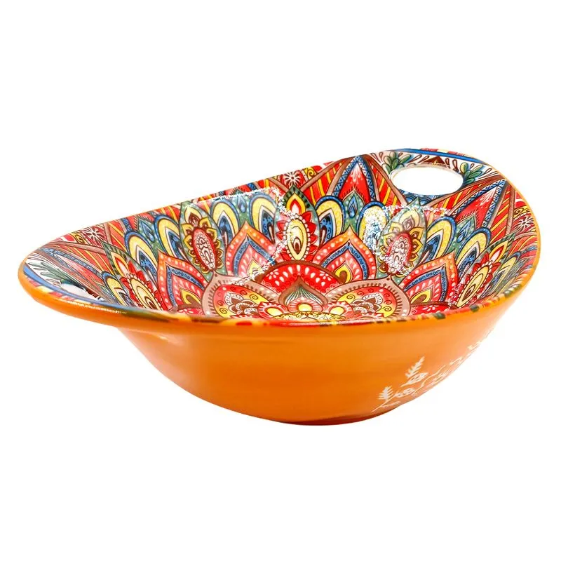 Bowl Mandala 22cm em Cerâmica Lila Cosméticos
