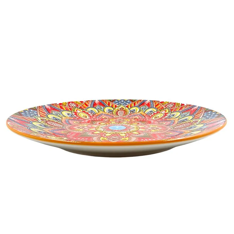 Prato Mandala 20cm em Cerâmica Lila Cosméticos
