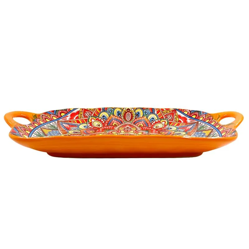 Bowl Mandala 30cm em Cerâmica Lila Cosméticos
