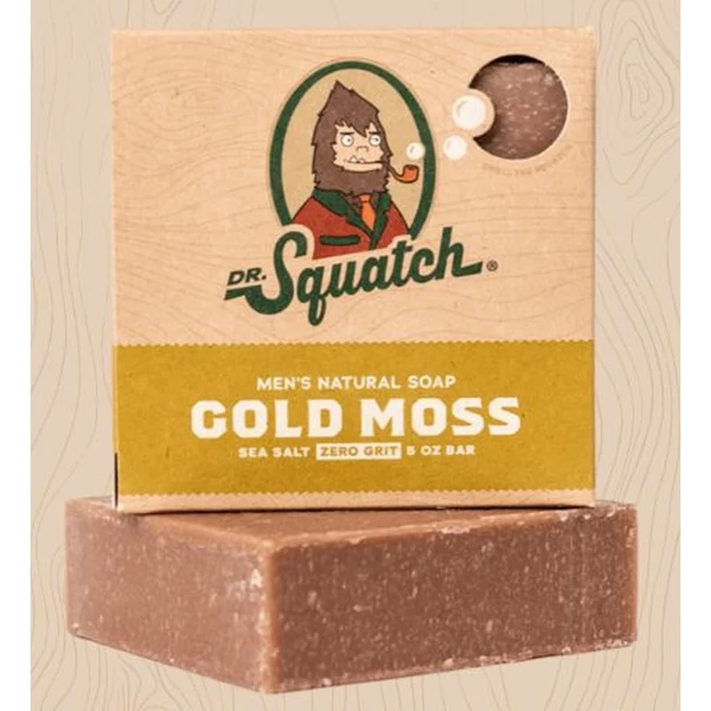 Dr. Squatch Men's Natural Bar Soap GOLD MOSS SCRUB / OS