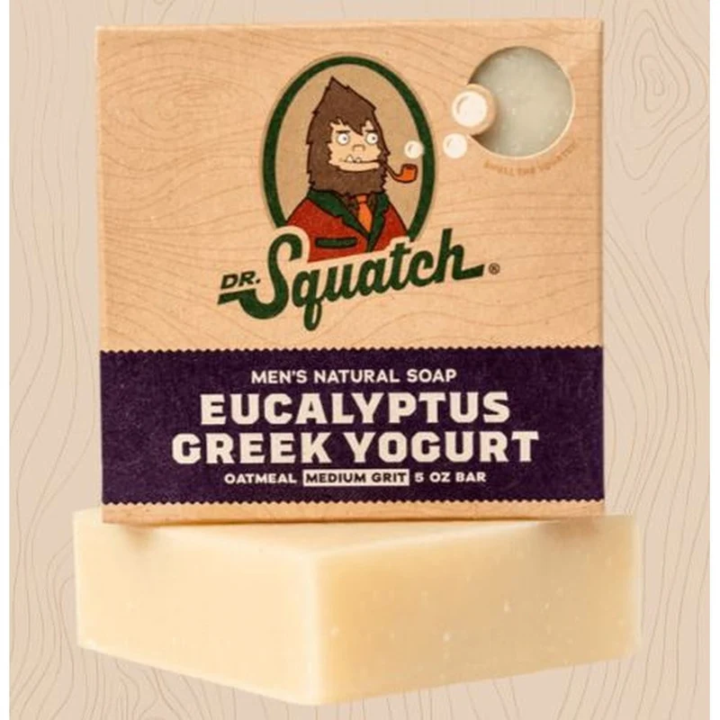 Dr. Squatch Men's Natural Bar Soap EUCALYPTUS GREEK YOGURT / OS