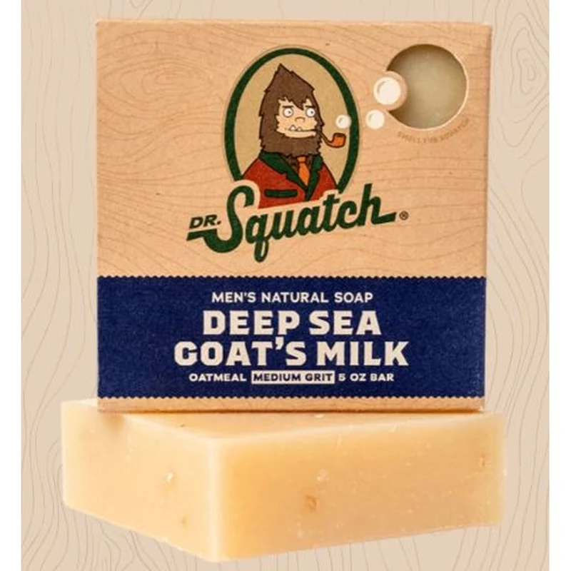 Dr. Squatch Men's Natural Bar Soap DEEP SEA GOAT MILK / OS