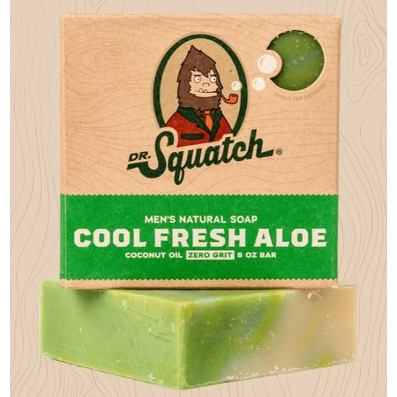 Dr. Squatch Men's Natural Bar Soap COOL FRESH ALOE / OS