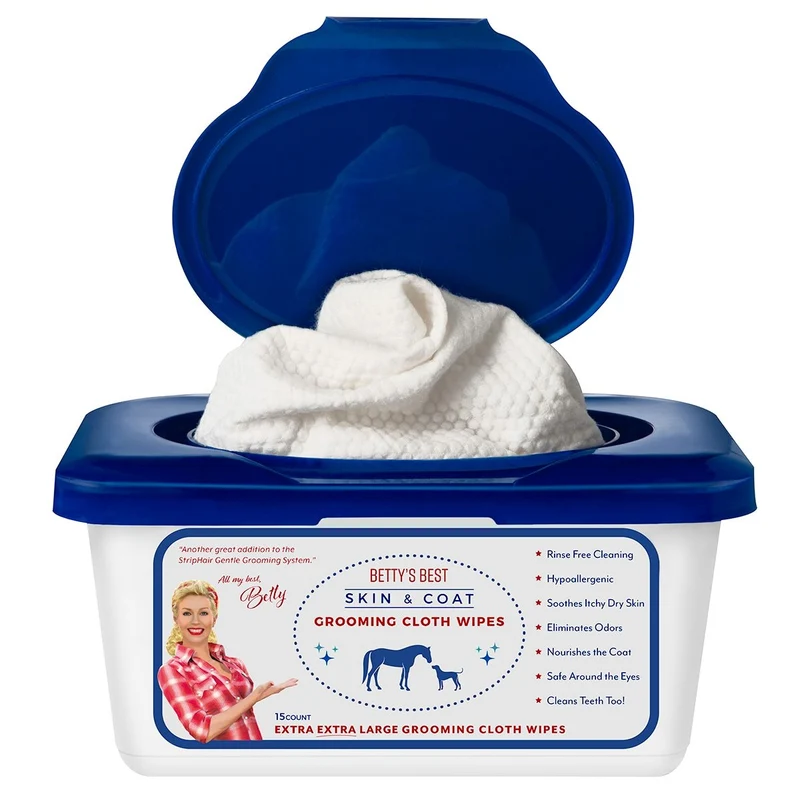 Bettys Best Skin & Coat Grooming Cloth Wipes XX-Large (12" x 12")