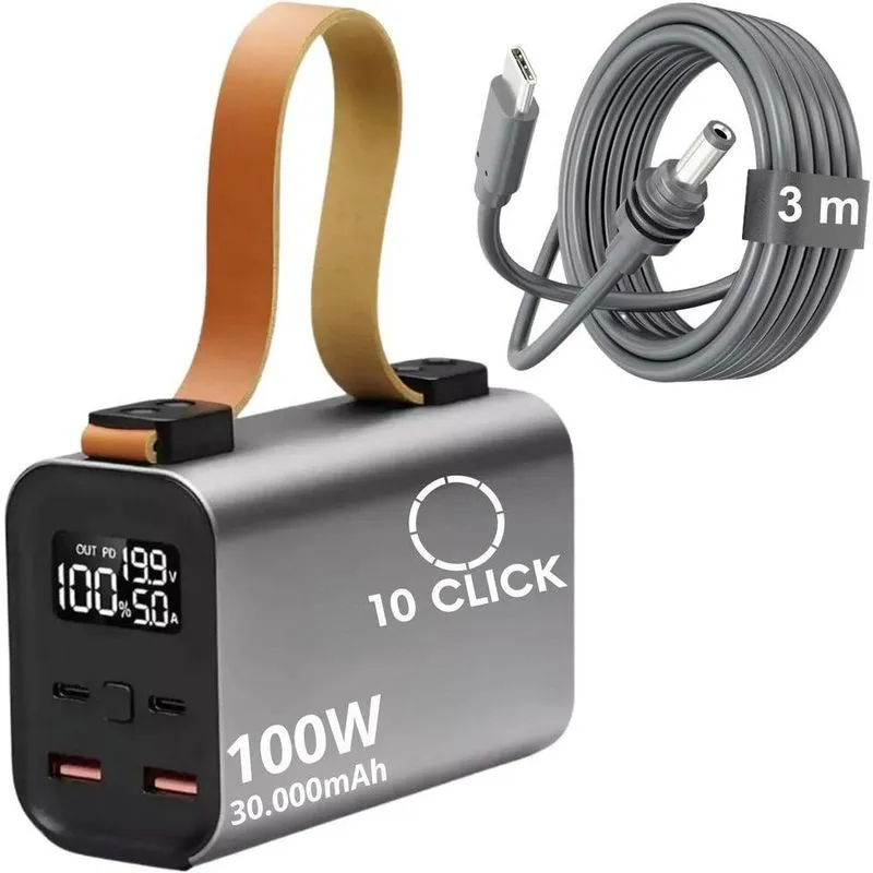 Power Bank Worldwide Para Starlinkk Mini Antena Bateria Portátil Externa Potente 100w 30000mah