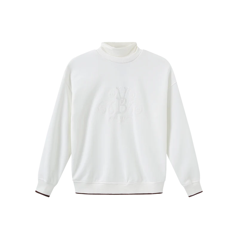 VIBE IVORY MOCK NECK SWEATSHIRT 12