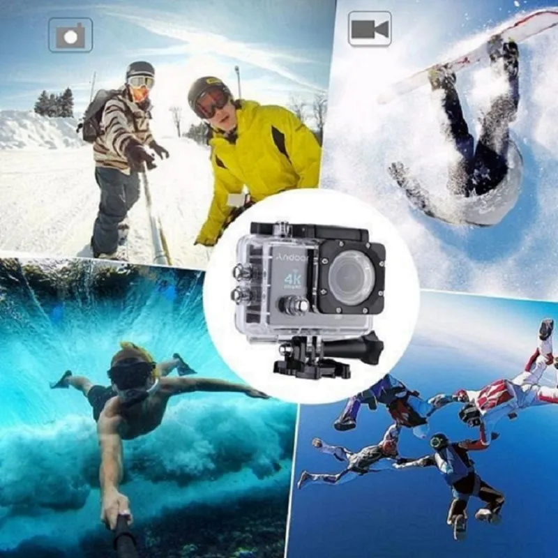 Camara Go Pro Acción 4k 16 Mp Wifi Acuático Deportes Videos