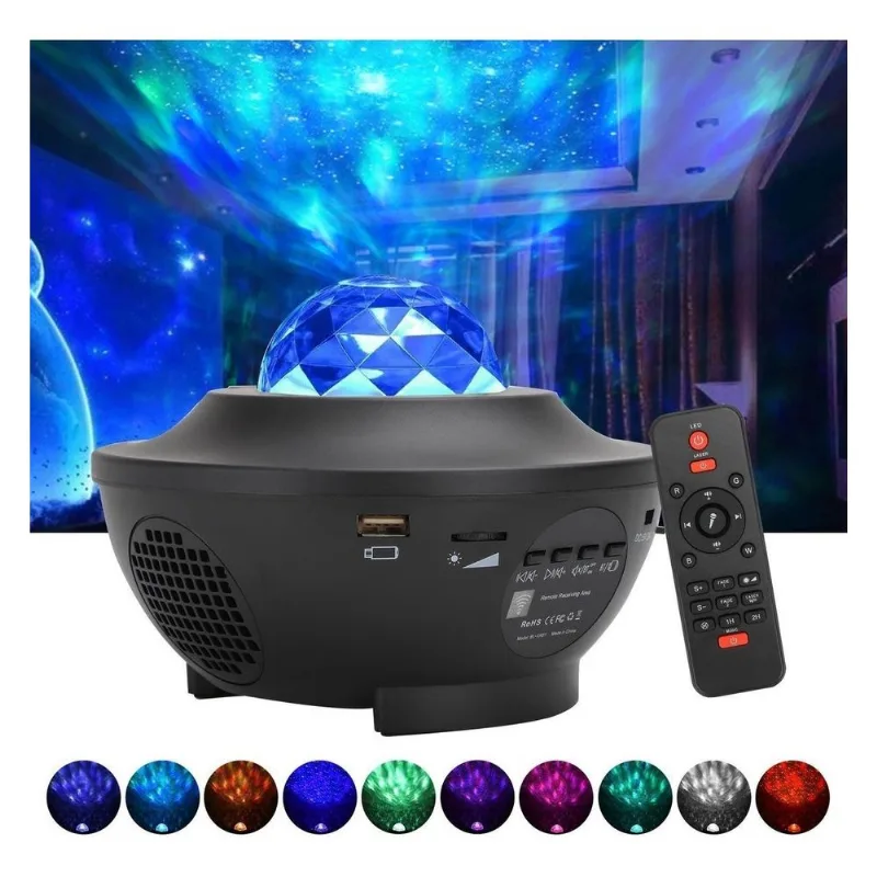 Proyector De Luces Galaxia Estrellas Parlante Bluetooth