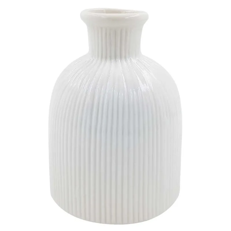 Vaso Decorativo 13x10cm em Cerâmica Freecom - Branco