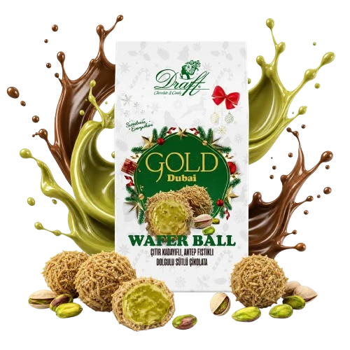 DRAFT WAFER BALL GOLD PISTACHIO CRISPY 120GR