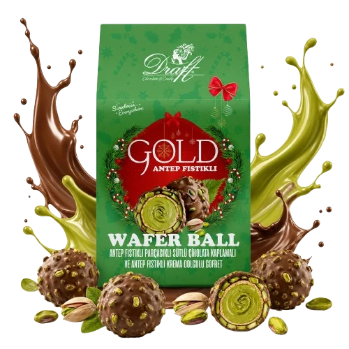 WAFER BALL GOLD PISTACHIOS 120GR