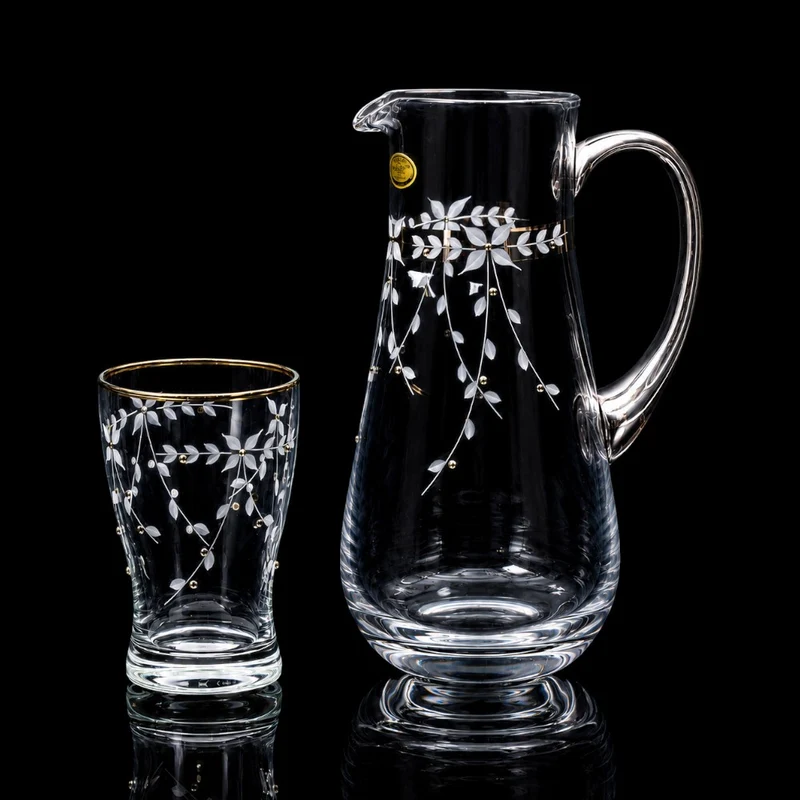 WATER SET 7PC CANBA ROSA PLATINUM 10011