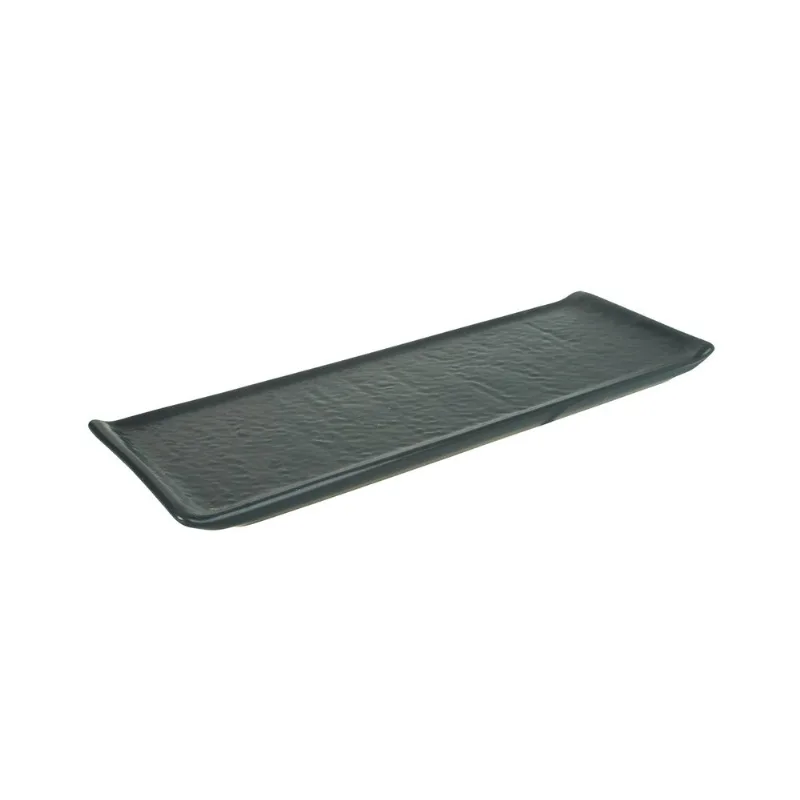 Bandeja Keramika 33.5x12 cm new age gris osc bb25
