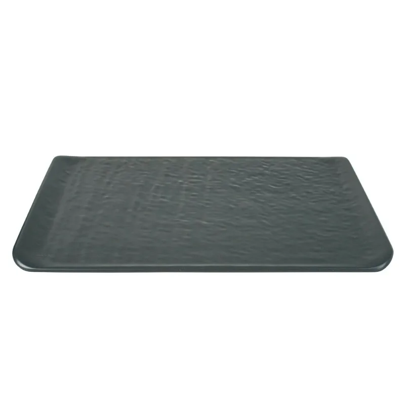 Bandeja Keramika 30x20 cm new age gris oscuro bb25