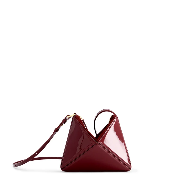 Mlouye Women's Flex Mini Hand Bag Patent Bordeaux / One Size