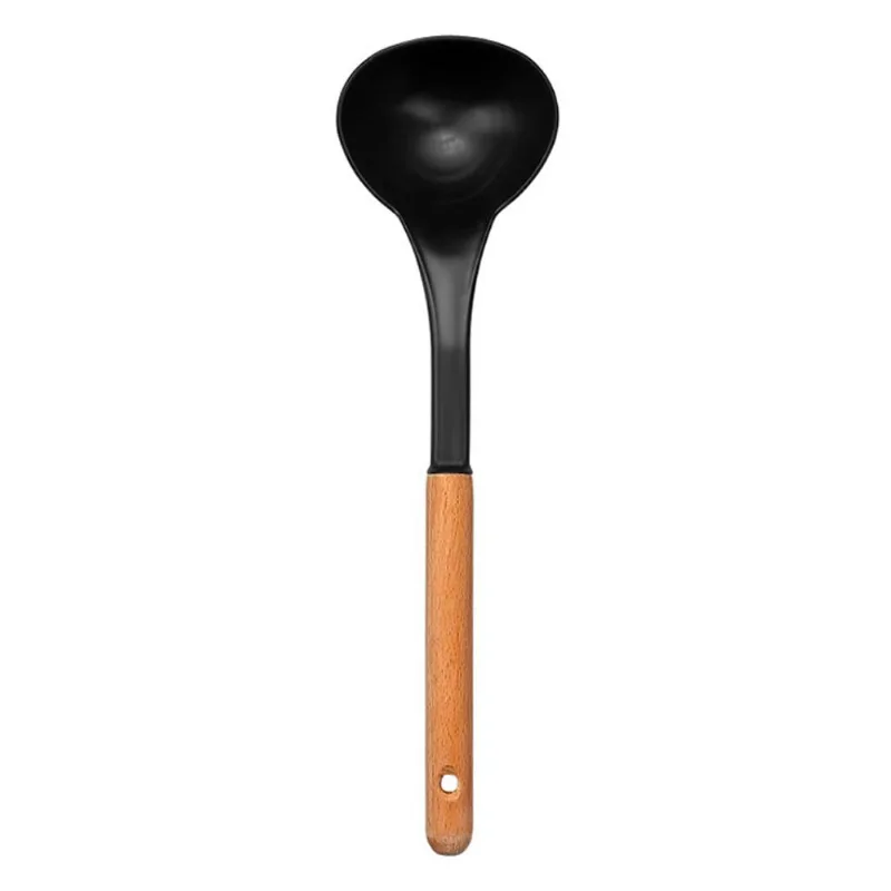Cucharon Plastico Con Mango De Madera Lufex Ref:Lf