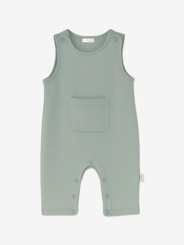 Mininio Baby Organic Cotton Romper in Green Green / 18 - 24 Mths