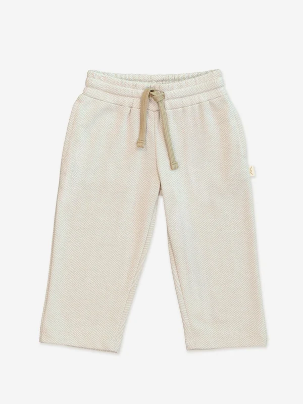 Mininio Boys Knitted Pocket Trousers in Beige Beige / 7 Yrs