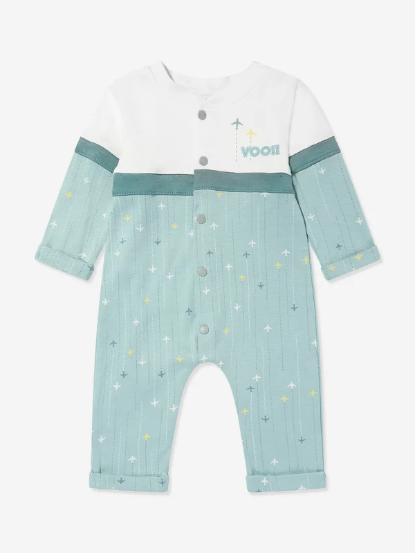 Mininio Baby Boys Knitted Overall in Green Green / 9-12 Mths