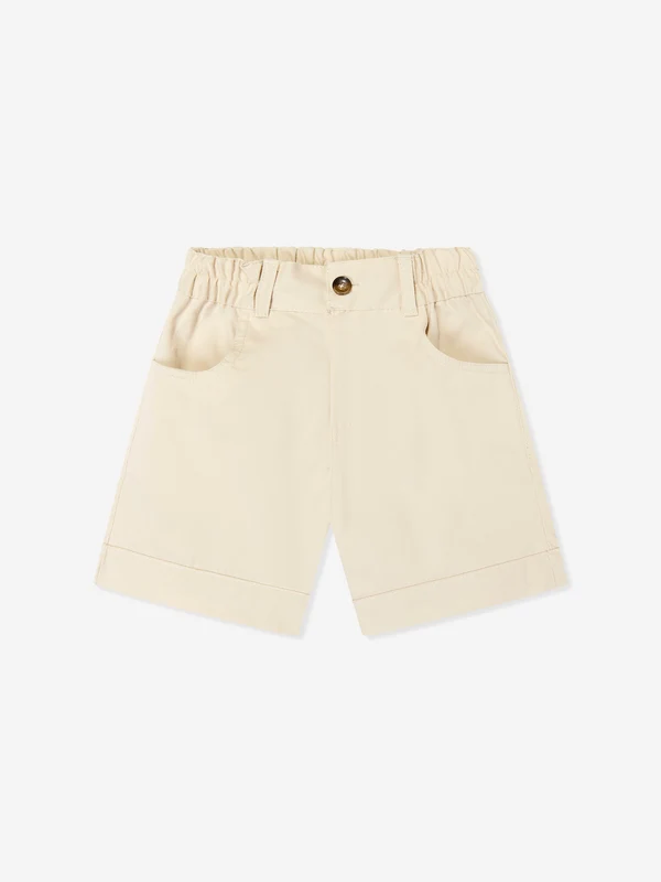 Childsplay Basics Boys Pocket Gabardine Shorts in Beige Beige / 3 - 4 Yrs