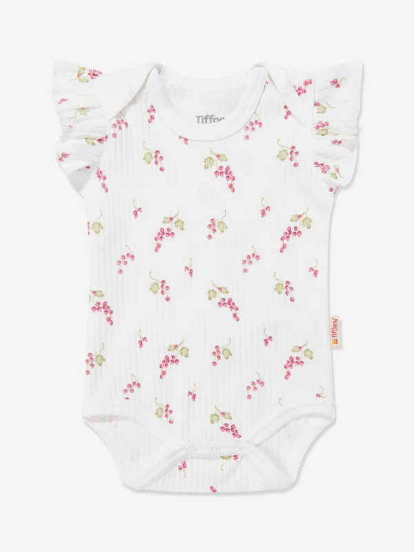 Tiffany Baby Girls Purple Grape Bodysuit in Ivory Ivory / 9-12 Mths