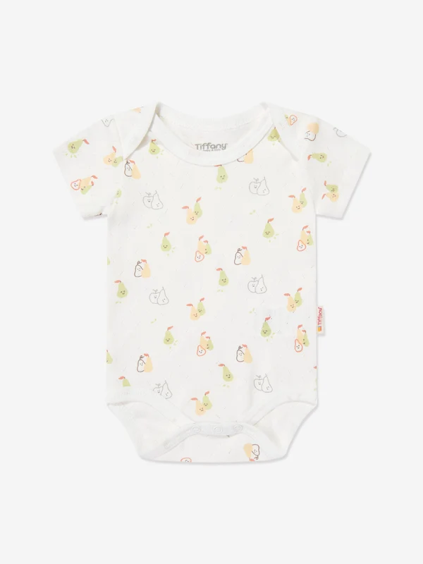 Tiffany Baby Pear Print Bodysuit in Ivory Ivory / 12 - 18 Mths