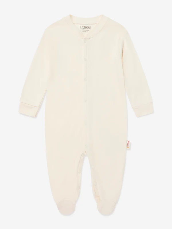 Tiffany Baby Bambu Babygrow in Ivory Ivory / 0 - 3 Mths