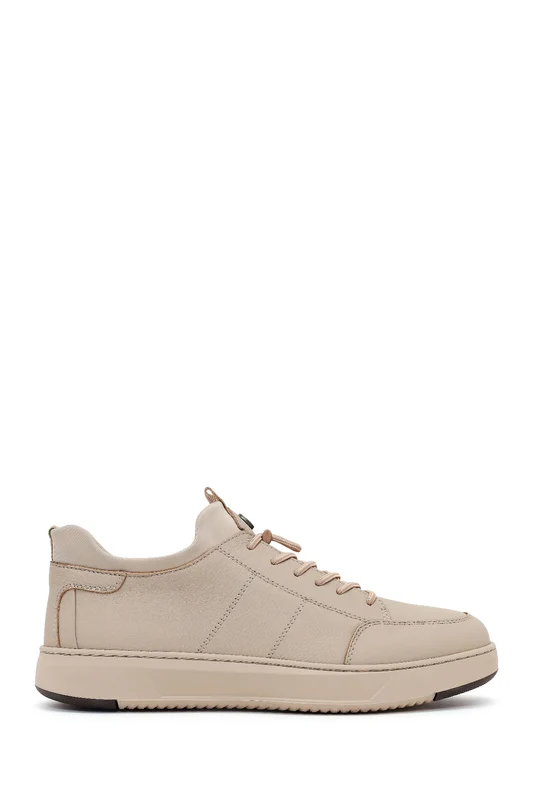 Derimod Fly Erkek Gri Bağcıklı Deri Casual Sneaker Gri / 43