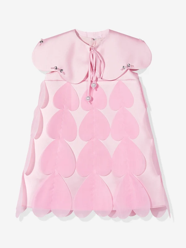 DRESS & Fleur Girls Heart Occasion Dress and Cape Set in Pink Pink / 4 Yrs