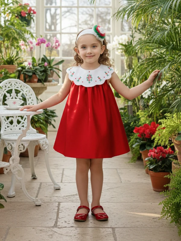 DRESS & Fleur Baby Girls Occasion Dress with Headband in Red Red / 18 months