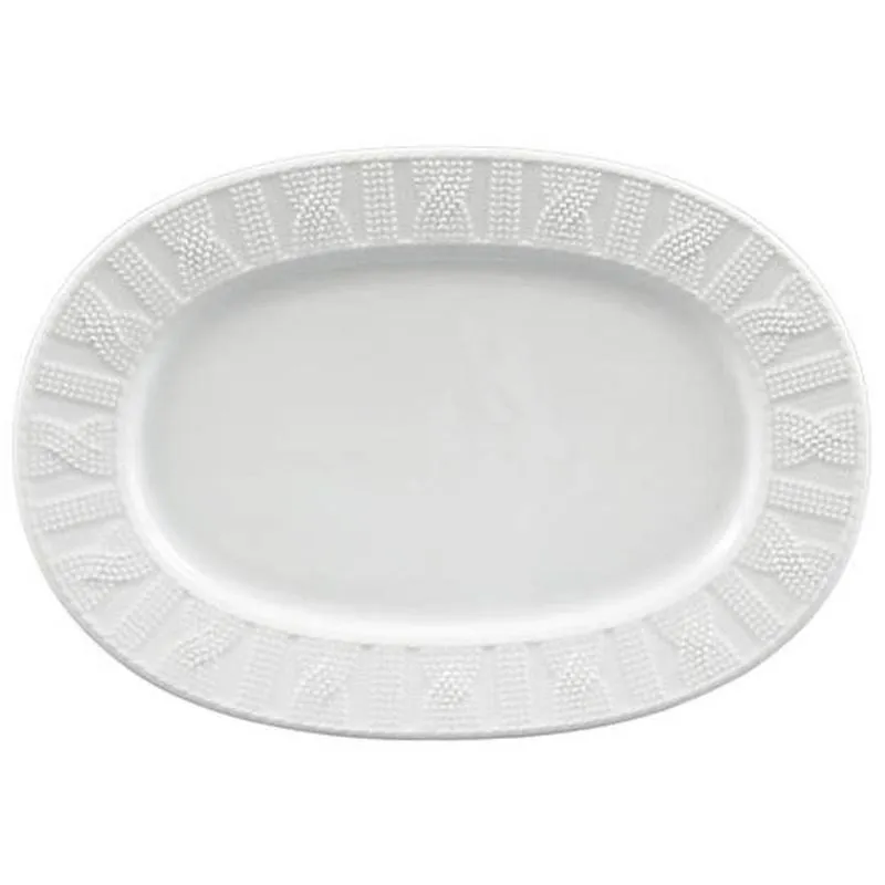 Travessa em Porcelana Branca Oval Rasa 28cm