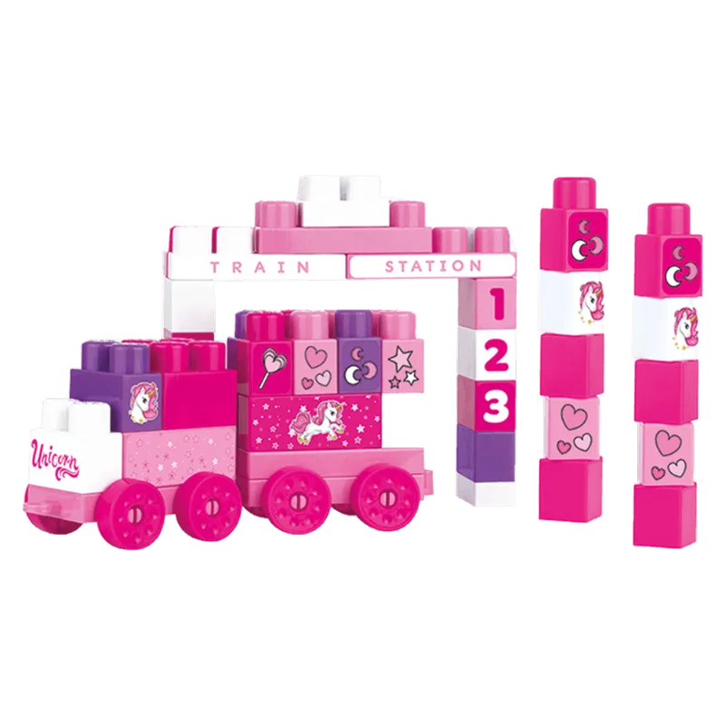 Bloques de Construcción Unicorn|50 Piezas Bloques Jumbo Unicornio|Set de 50 Piezas