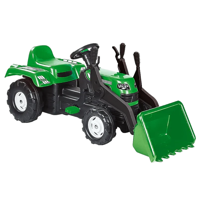 Tractor Ranchero de Pedales con Excavadora|Verde
