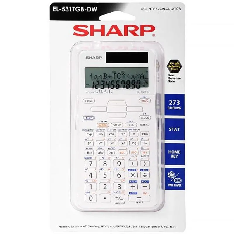 Calculadora Científica Sharp El-531 Tgb-bw 273 Funções 12
