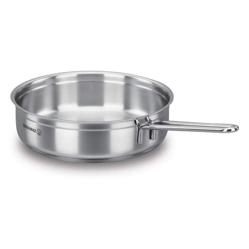 Frigideira em aço inoxidável Alfa 3L Alfa 6x26cm Korkmaz