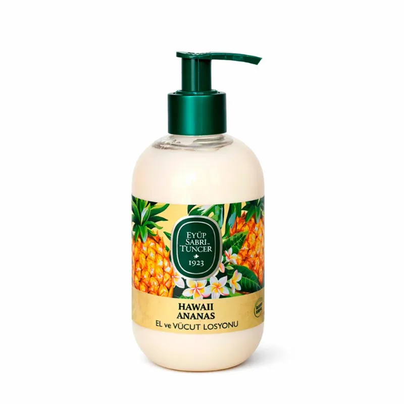 Loción para manos y cuerpo con aceite de oliva natural y piña hawaiana 280 ml